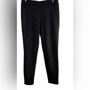 Max Studio Black & Gray Striped Legging Pants, Size M, Trendy & Comfortable